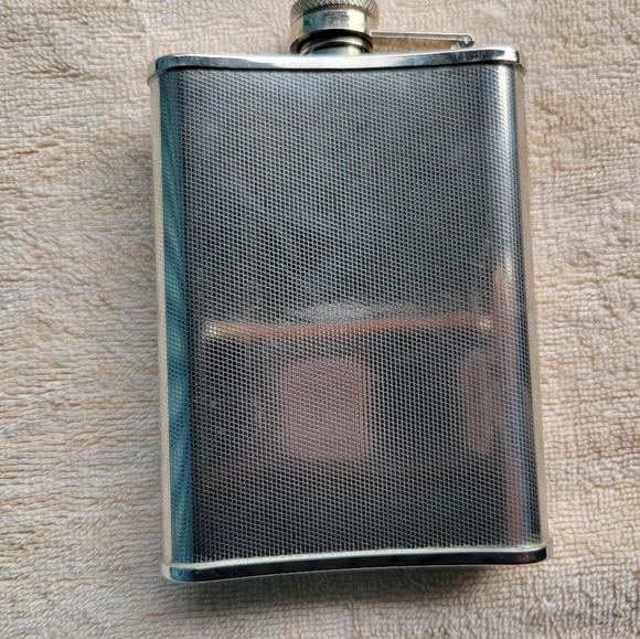 Stainless Steel Flask Mid-century  6 oz engraved initials MRC - Picture 12 of 14